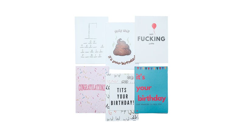 6-Pack Dirty Birthday Card Bundle
