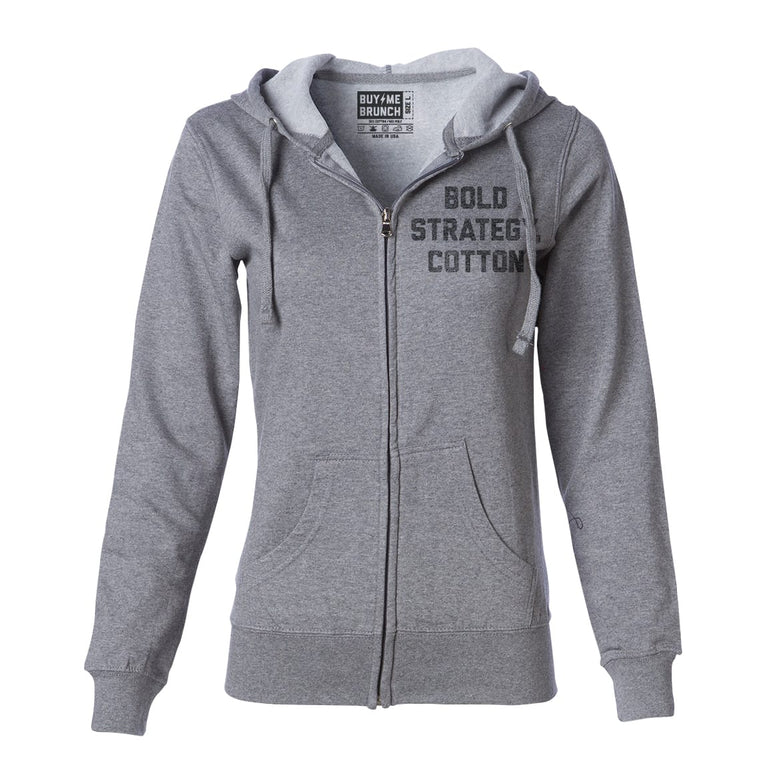 light cotton zip up hoodie