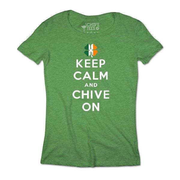 Irish Keep Calm and Chive On Tee