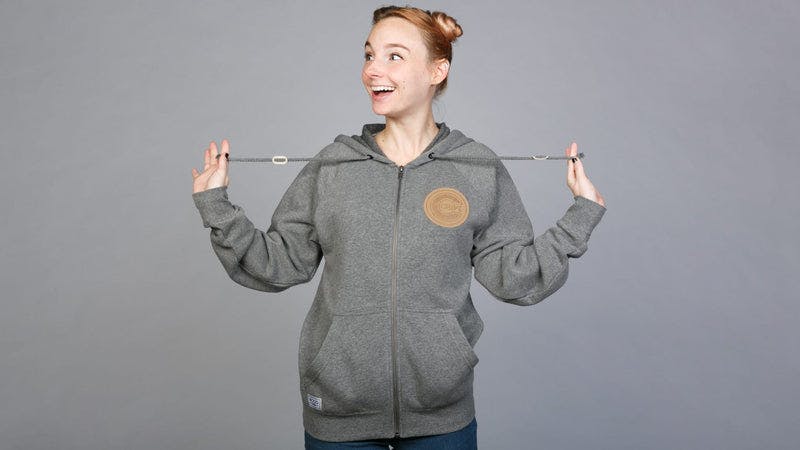 theCHIVE Leather Patch Hoodie
