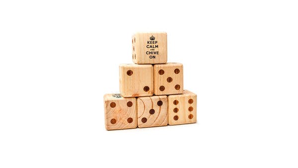 Keep Calm & Chive On Lawn Dice Game