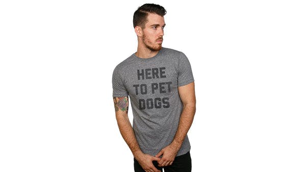 Here To Pet Dogs Tee