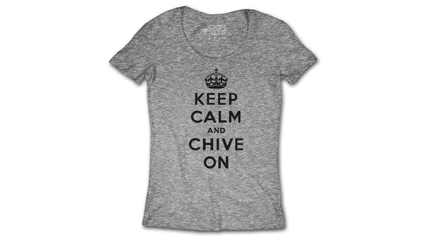 Keep Calm and Chive On Gray Tee