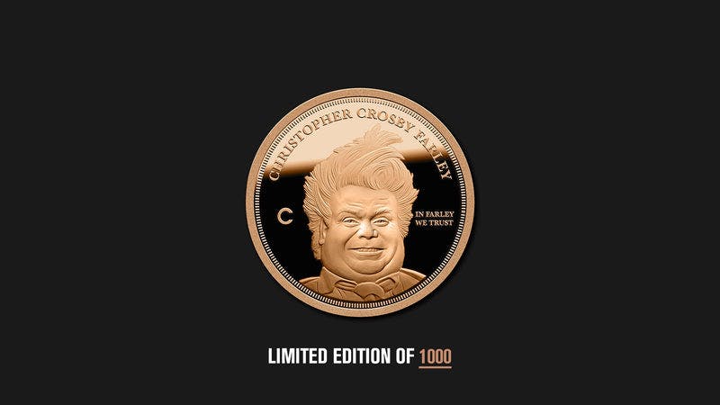 Chris Farley Ostrich Crest Copper Coin 1 oz
