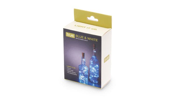 Blue & White Bottle String Lights Set