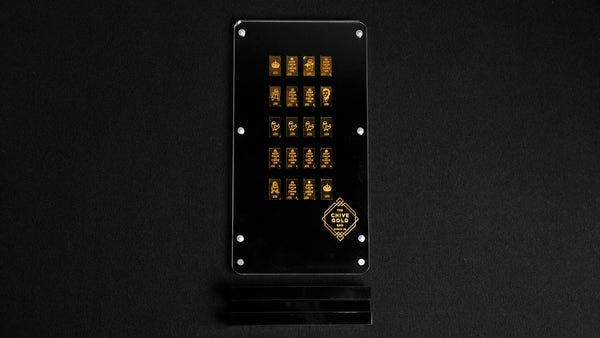 1/100th oz Gold Bar Display Case - 20